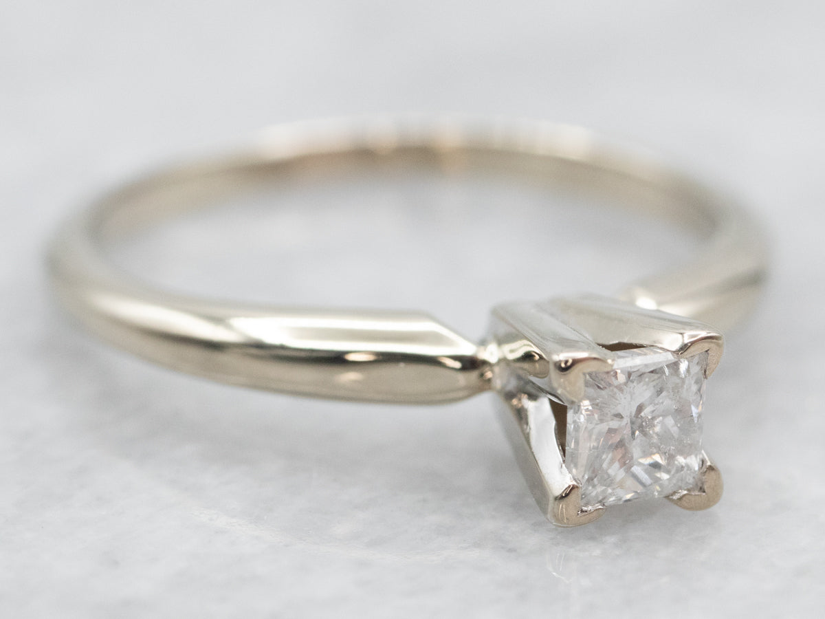 Princess Cut Black Diamond Engagement Ring